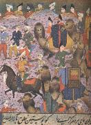 william r clark det var med en kamelkaravan som den ovan ur en medeltida persisk bok som anthony fenkinson 1558 forsokte att ta sig fram till det legendomspunna catha France oil painting artist